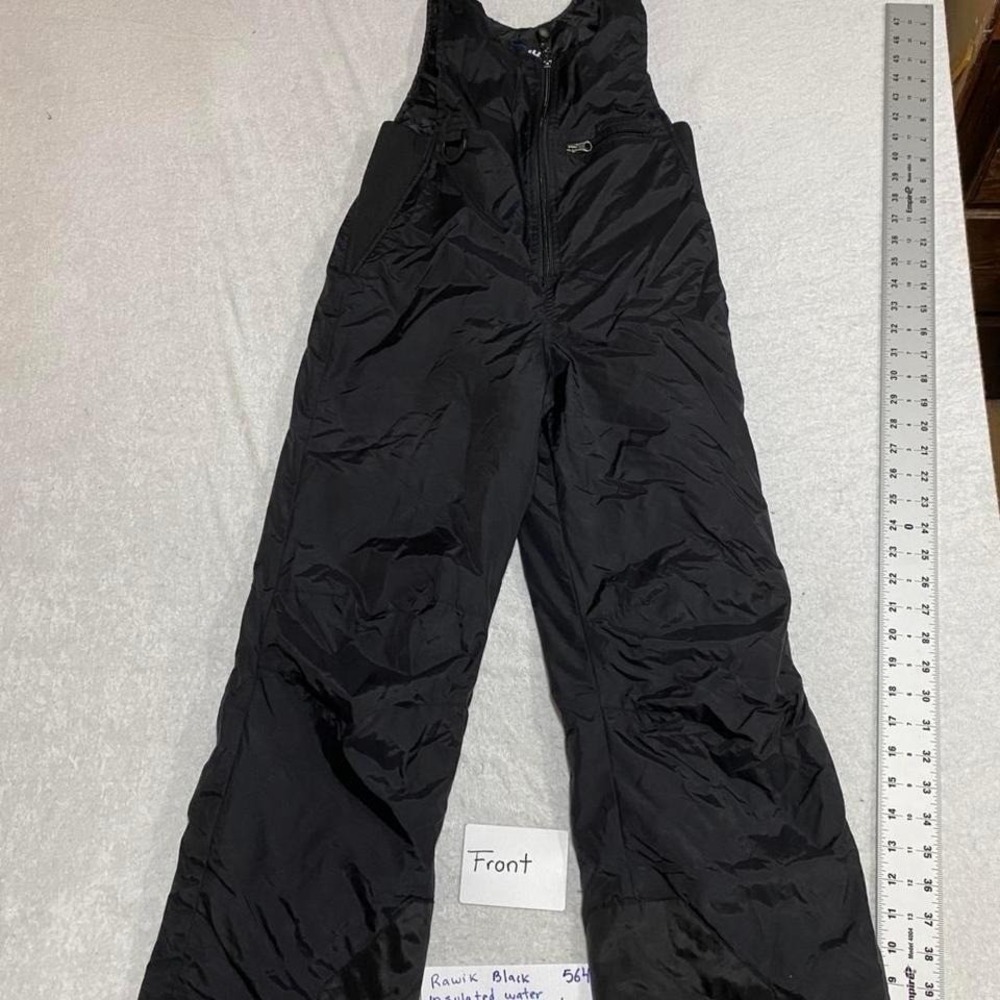 Rawik black insulated water ski pants Size 6 kids medium 6 yearl old. SKU564#ski
